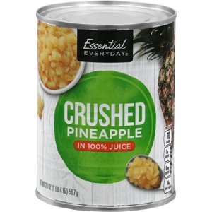 Essential Everyday Pineapple, in 100% Juice, Crushed, 20 oz (1 lb 4 oz) 567 g