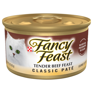 Fancy Feast Car Food, Gourmet, Tender Beef Feast, Classic Pate, 3 oz (85 g)