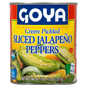 Goya Green Pickled Sliced Jalapeño Peppers, 26 oz