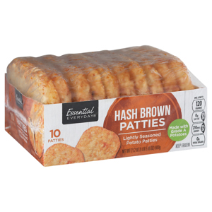 Essential Everyday Hash Brown Patties, 10 patties [21.2 oz (1 lb 5.16 oz) 600 g]