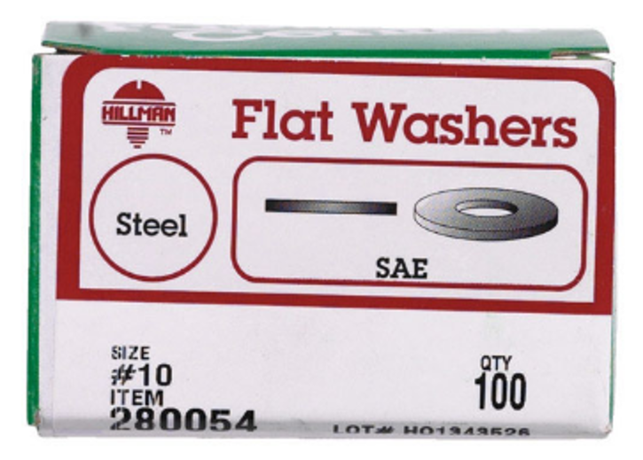 Hillman Zinc-Plated Steel .190 in. SAE Flat Washer 100 pk Hillman Zinc-Plated Steel .190 in. SAE Flat Washer 100 pk