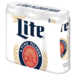 MILLER LITE Beer, 24 OZ Can 3 Pack
