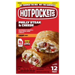 Hot Pockets Crispy Crust Philly Steak & Cheese Sandwiches, 12 sandwiches [54 oz (3 lb 6 oz) 1.53 kg]