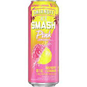 Smirnoff Malt Beverage, Premium, Pink, Raspberry + Lemonade, 23.5 fl oz (1 pint 7.5 fl oz)