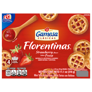 Gamesa Strawberry Flavor Tarts, 4 - 2.78 oz (79 g) packs [11.1 oz (316 g)]