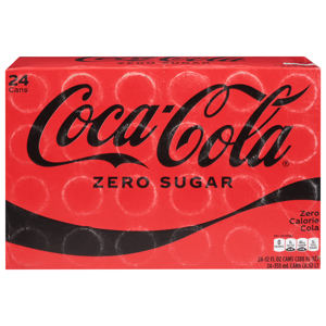 Coca-Cola Cola, Zero Sugar, 24 - 12 fl oz (355 ml) cans [288 fl oz (8.52 l)]
