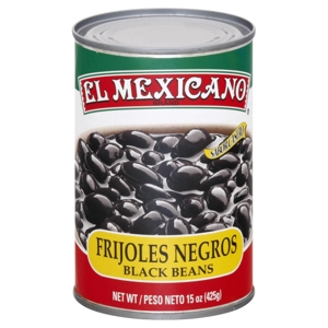 El Mexicano Black Beans, Frijoles Negros, 15 oz (425 g)