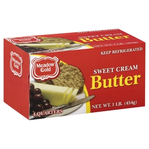 Meadow Gold Butter, Sweet Cream, 4 quarters [1 lb (454 g)]
