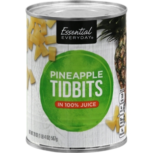 Essential Everyday Pineapple, in 100% Juice, Tidbits, 20 oz (1 lb 4 oz) 567 g