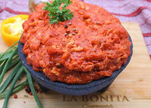 Pollo Picado Preparada/Marinated chicken taco meat