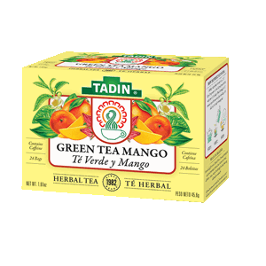 Tadin Té Verde y Mango, Green Tea Mango, 24 Tea Bags