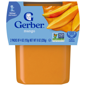 Gerber Mango, Sitter 2nd Foods, 2 Packs, 2 - 4 oz (113 g) packs [8 oz (226 g)]