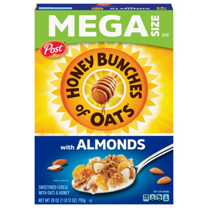 Honey Bunches of Oats Cereal, with Almonds, Mega Size, 28 oz (1 lb 12 oz) 793 g