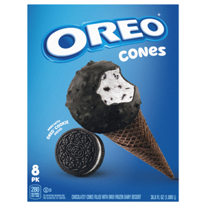 Oreo Frozen Dairy Dessert, 8 Pack, 8 cones [36.8 fl oz (1.088 l)]