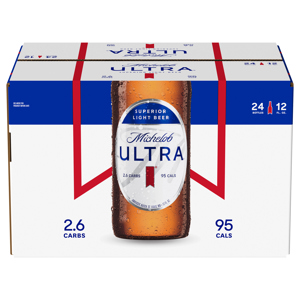 Michelob Ultra Beer, Light, Superior, 24 - 12 fl oz bottles