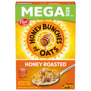 Honey Bunches of Oats Cereal, Honey Roasted, Mega Size, 28 oz (1 lb 12 oz) 793 g