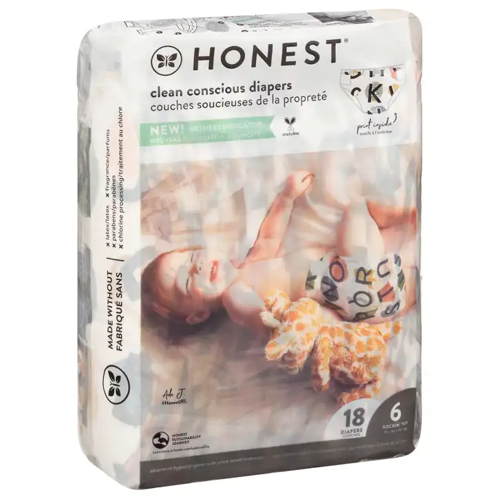 The Honest Company Clean Conscious Disposable Diapers Giraffes