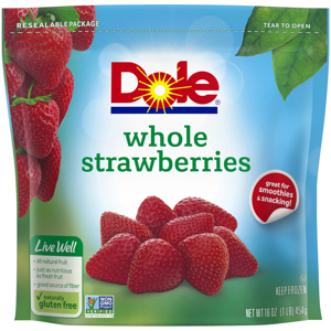 Dole Whole Strawberries, 16 oz (1 lb) 454 g