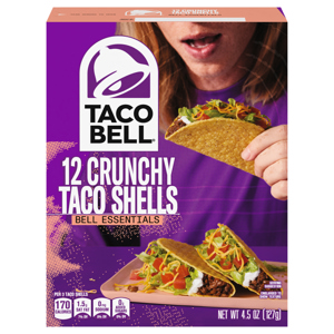 Taco Bell Crunchy Bell Essentials Taco Shells, 12 taco shells [4.5 oz (127 g)]