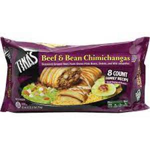 Tina's Chimichangas, Beef & Bean, 8 ct, 32 oz