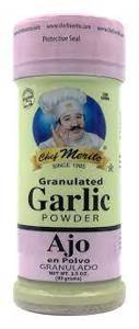 Chef Merito Garlic Powder, 3.5 oz
