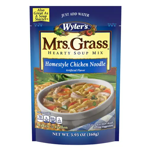 Mrs Grass Homestyle Chicken Noodle Hearty Soup Mix, 5.93 Oz (168 G