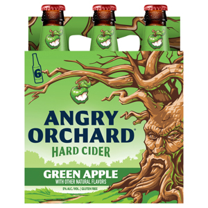 Angry Orchard Green Apple Hard Cider, 6 - 12 fl oz (355 ml) bottles [72 fl oz (2130 ml)]