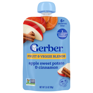 Gerber Sitter 2nd Foods Apple Sweet Potato & Cinnamon Puree, 3.5 oz (99 g)