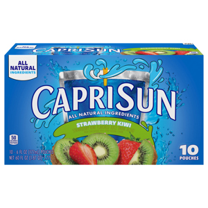 Capri Sun Strawberry Kiwi Juice Drink Blend, 10 - 6 fl oz (177 ml) pouches [60 fl oz (1.87 qt) 1.77 l]