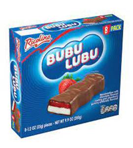 Ricolino Bubu Lubu Marshmallow and Strawberry Gummy with Chocolate Flavored Coating, 8 - 1.23 oz (35 g) pieces [9.84 oz (280 g)]