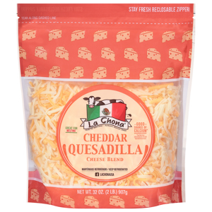 La Chona Cheese Blend, Cheddar Quesadilla, 32 oz (2 lb) 907 g