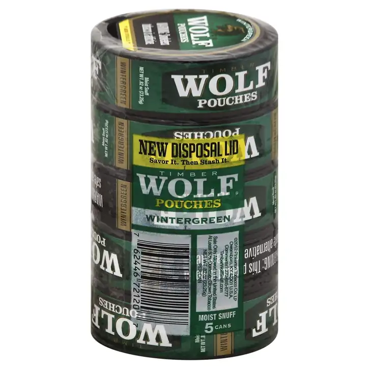 Welcome – Trinity - #23 – Timber Wolf Moist Snuff, Wintergreen, Pouches, 5 