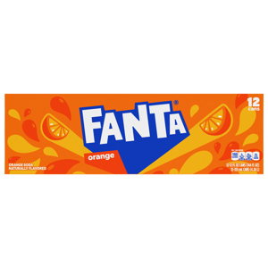 Fanta Soda, Orange, 12 - 12 fl oz (355 ml) cans [144 fl oz (4.26 l)]