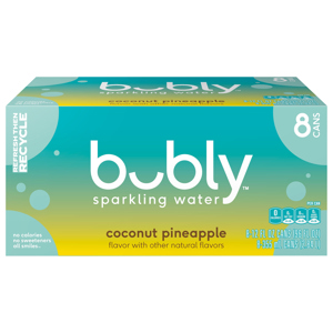 Bubly Coconut Pineapple Sparkling Water, 8 - 12 fl oz (355 ml) cans [96 fl oz (2.84 l)]