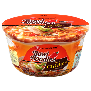 Nongshim Spicy Chicken Flavor Bowl Noodles, 3.03 oz (86 g)