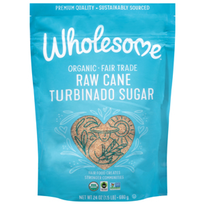 Wholesome Turbinado Sugar, Organic, Raw Cane, 24 oz (1.5 lb) 680 g