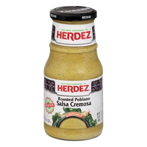 Herdez Salsa Cremosa, Roasted Poblano, Medium, 15.3 oz (434 g)