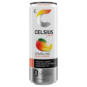Celsius Sparkling Mango Lemonade Energy Drink, 12 fl oz (355 ml)