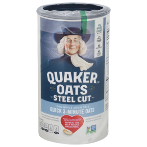 Quaker Oats Oats, Quick 3-Minute, Steel Cut, 25 oz (1 lb 9 oz) 709 g