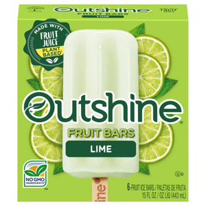 Outshine Lime Frozen Fruit Bars, 6 Count, 6 bars [15 fl oz (443 ml)]