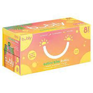 Bubly Bellini Bliss Sparkling Water, 8 - 12 fl oz (355 ml) cans [96 fl oz (2.84 l)]
