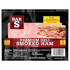 Bar S Premium Deli Smoked Ham, 32 oz (2 lb) (0.91 kg)