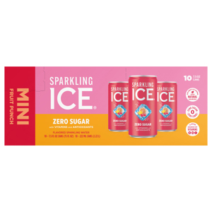 Sparkling Ice Zero Sugar Fruit Punch Mini Sparkling Water, 10 - 7.5 fl oz (222 ml) cans [75 fl oz (2.22 l)]
