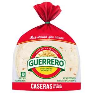 Guerrero Soft Taco Flour Tortillas, 10 tortillas [20.83 oz (1 lb 4.83 oz) 590 g]