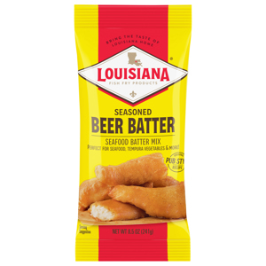 Louisiana Fish Fry Products Seasoned Beer Batter Seafood Batter Mix, 8.5 oz (241 g)