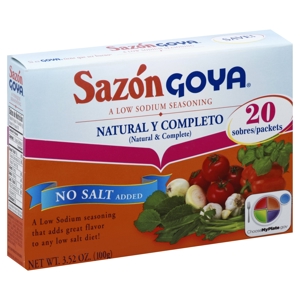 Goya Seasoning, Low Sodium, 20 packets [3.52 oz (100 g)]