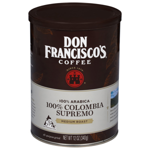 DON FRANCISCO'S COFFEE, 100% ARABICA, MEDIUM ROAST, 100% COLOMBIA SUPREMO, 12 OZ (340 G)