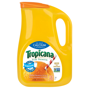 Tropicana 100% Orange Juice, Pure Premium, 89 fl oz (2.78 qt) 2.63 l