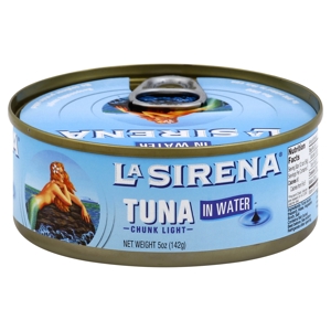 La Sirena Tuna, Chunk Light, in Water, 5 oz (142 g)