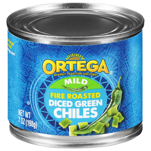 Ortega Fire Roasted Diced Green Mild Chiles, 7 oz (198 g)